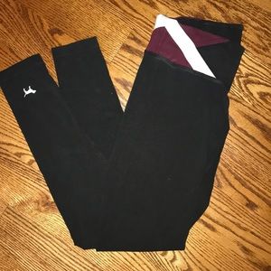 PINK XS Black Leggings w/Design on Top